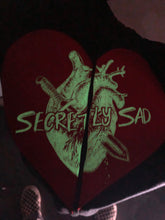 Load image into Gallery viewer, Secretly Sad - Glow-in-the-dark ! Red Heart Hoodie