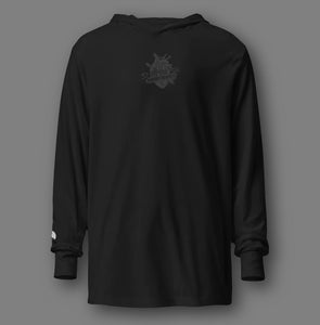 Black Heart - SecretlySadSecretSociety Hooded - Embroidered Long Sleeve T-shirt