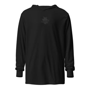 Black Heart - SecretlySadSecretSociety Hooded - Embroidered Long Sleeve T-shirt