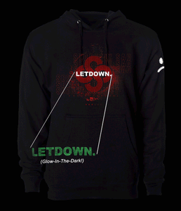 LETDOWN.SECRETLY SAD : Co-op Unisex Hoodie - Glow-In-The-Dark!